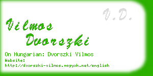 vilmos dvorszki business card